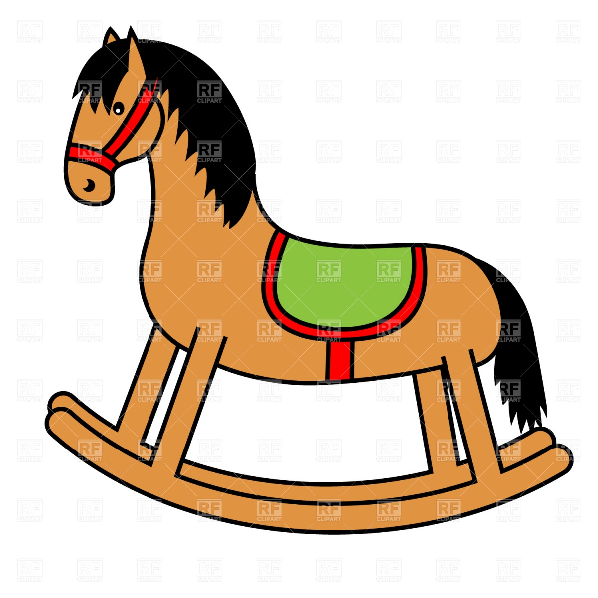 1200x1200 Rocking Horse Royalty Free Vector Clip Art Image