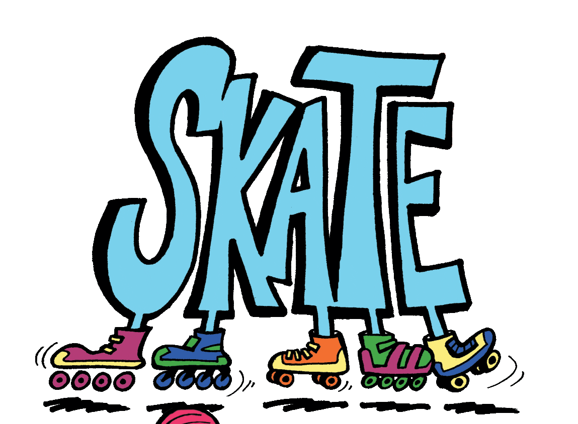 1149x844 Kids Skating Clipart