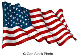 267x194 Waving American Flag Clip Art