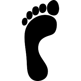 263x262 Footprint Silhouette Template Silhouettes