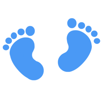 340x340 Free Baby Footprint Clipart