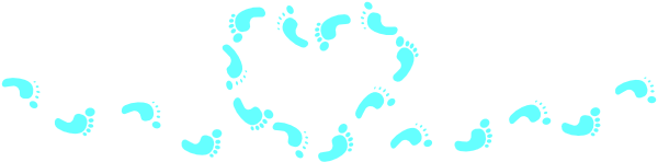 600x148 Free Clipart Baby Footprints