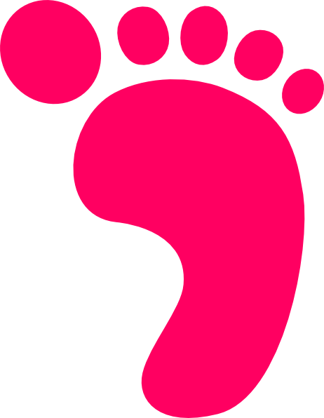 462x596 Right Pink Footprint Clip Art