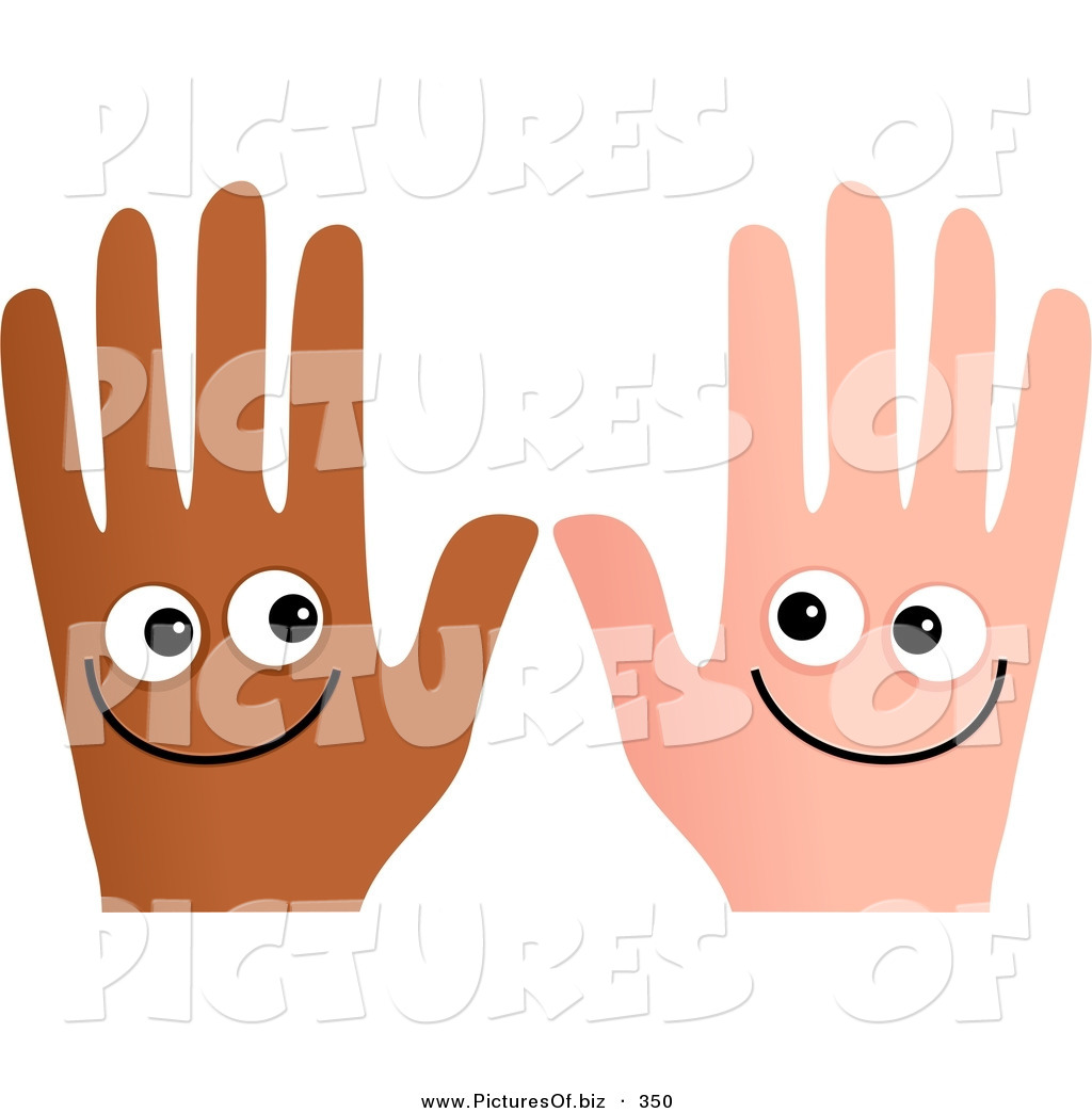 1024x1044 Clipart Of A Pair Of Happy And Different Hands Smiling By Prawny