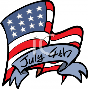 344x350 Independence Day Black And White Clipart