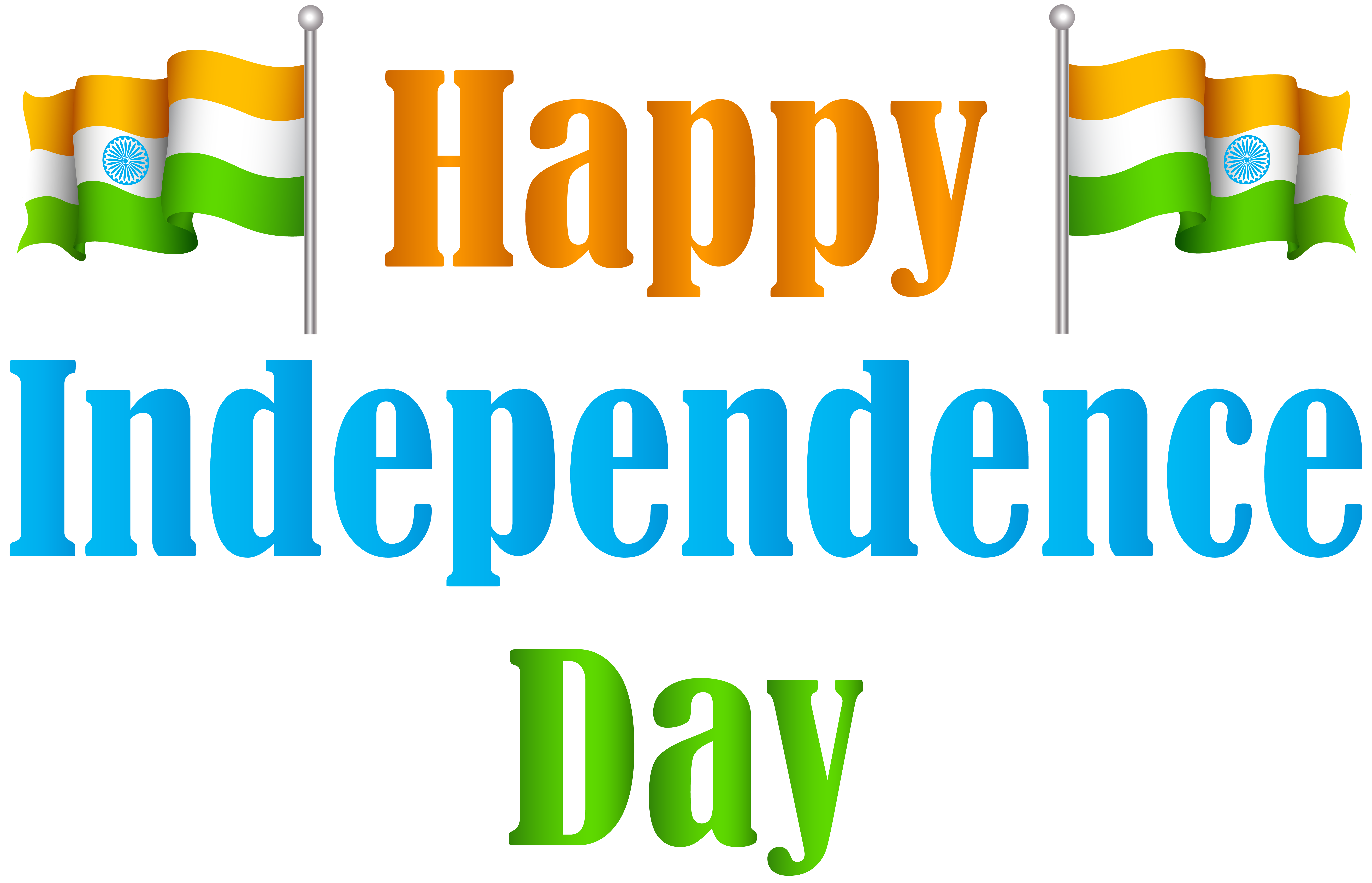 8000x5146 India Happy Independence Day Transparent Png Clip Art Image