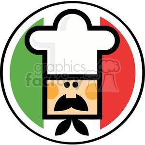 300x300 Royalty Free A Male Chef Face Over Of Flag Of Italy 379106 Vector