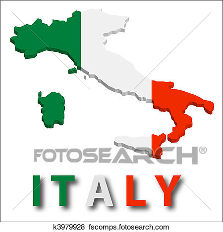 450x470 Clip Art Of Italy Country Map K2645508