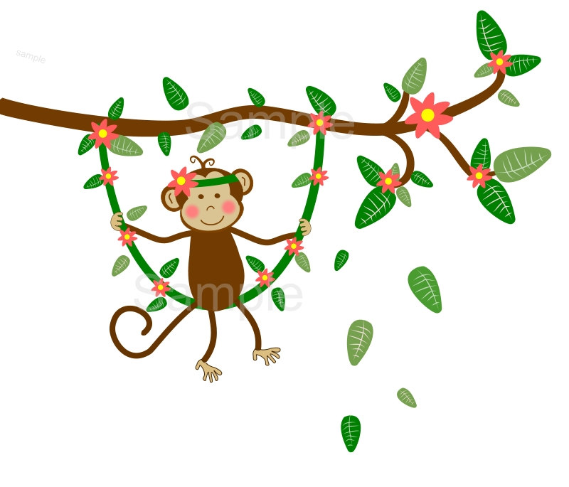 800x685 Jungle Monkey Clipart