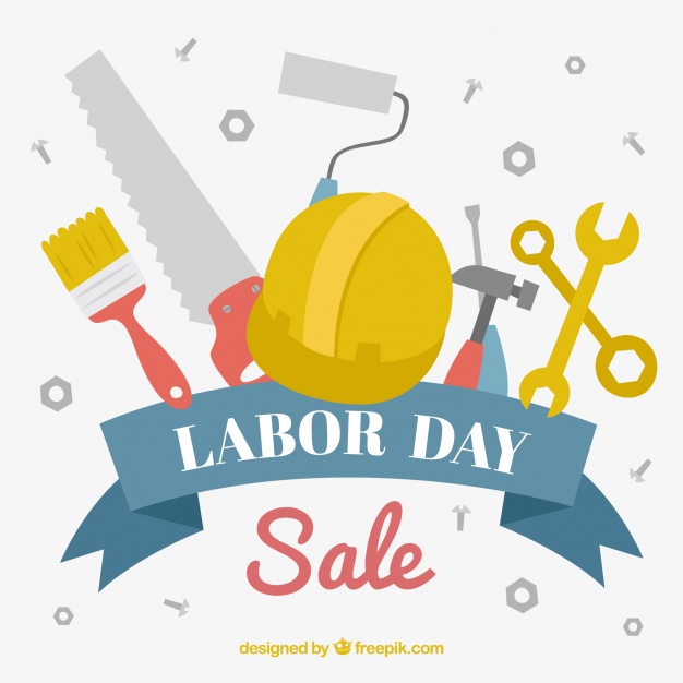 626x626 Labor Day Sale Background With Tools Vector Free Download