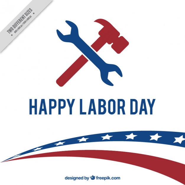 626x626 American Labor Day Background With Wrench And Hammer Vector Free