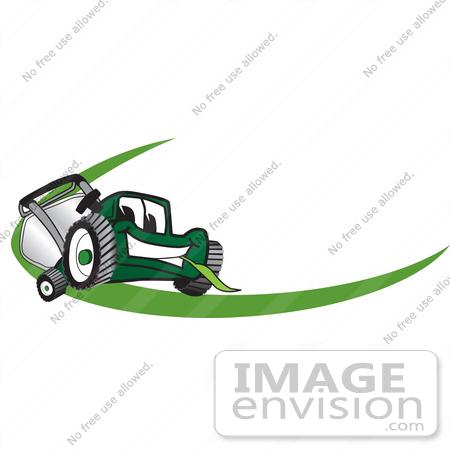 450x450 Clip Art Graphic Of A Green Lawn Mower Mascot Character Chewing