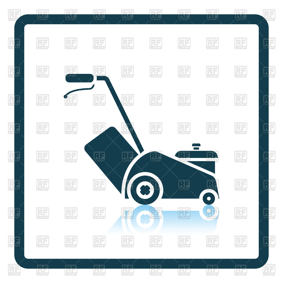 1200x1200 Lawn Mower Icon Royalty Free Vector Clip Art Image