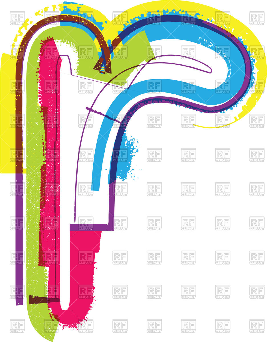 936x1200 Colorful Grunge Letter R Royalty Free Vector Clip Art Image
