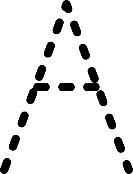 456x599 Alphabet Tracing Letter A Clip Art Free Vector 4vector