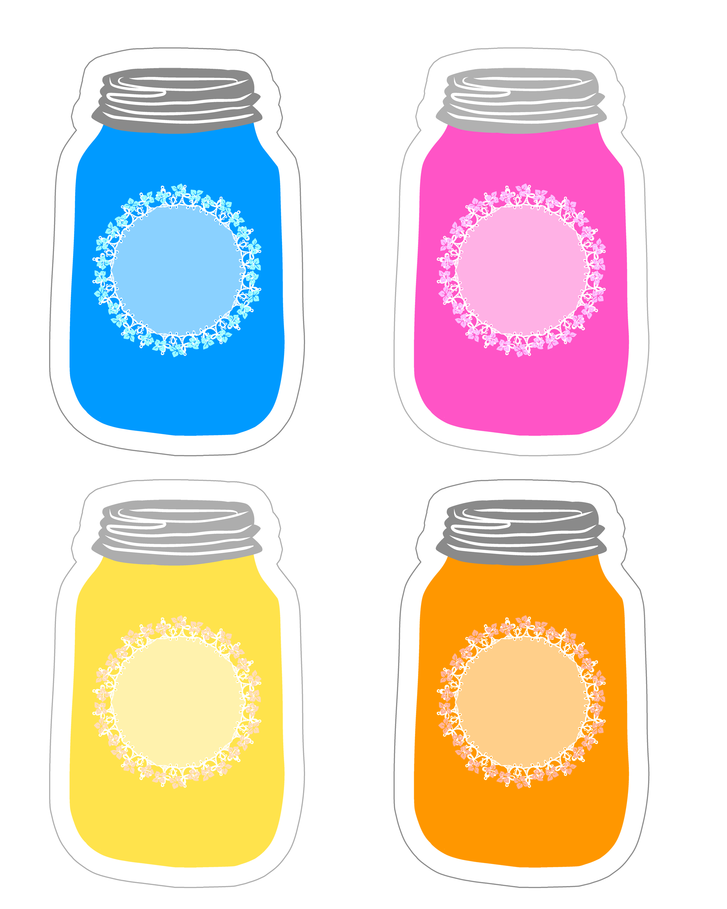 2400x3000 Mason Jar Clipart Tag