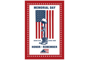 300x200 Free Memorial Day Window Flag Decal