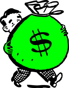 231x297 Green Money Bag Clip Art