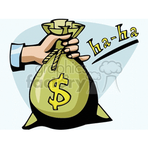 300x300 Royalty Free Hand Holding A Bag Of Money 139713 Vector Clip Art
