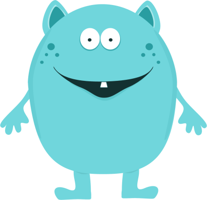 410x396 Cute Monster Clip Art