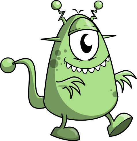 476x491 Monster Funny Clipart