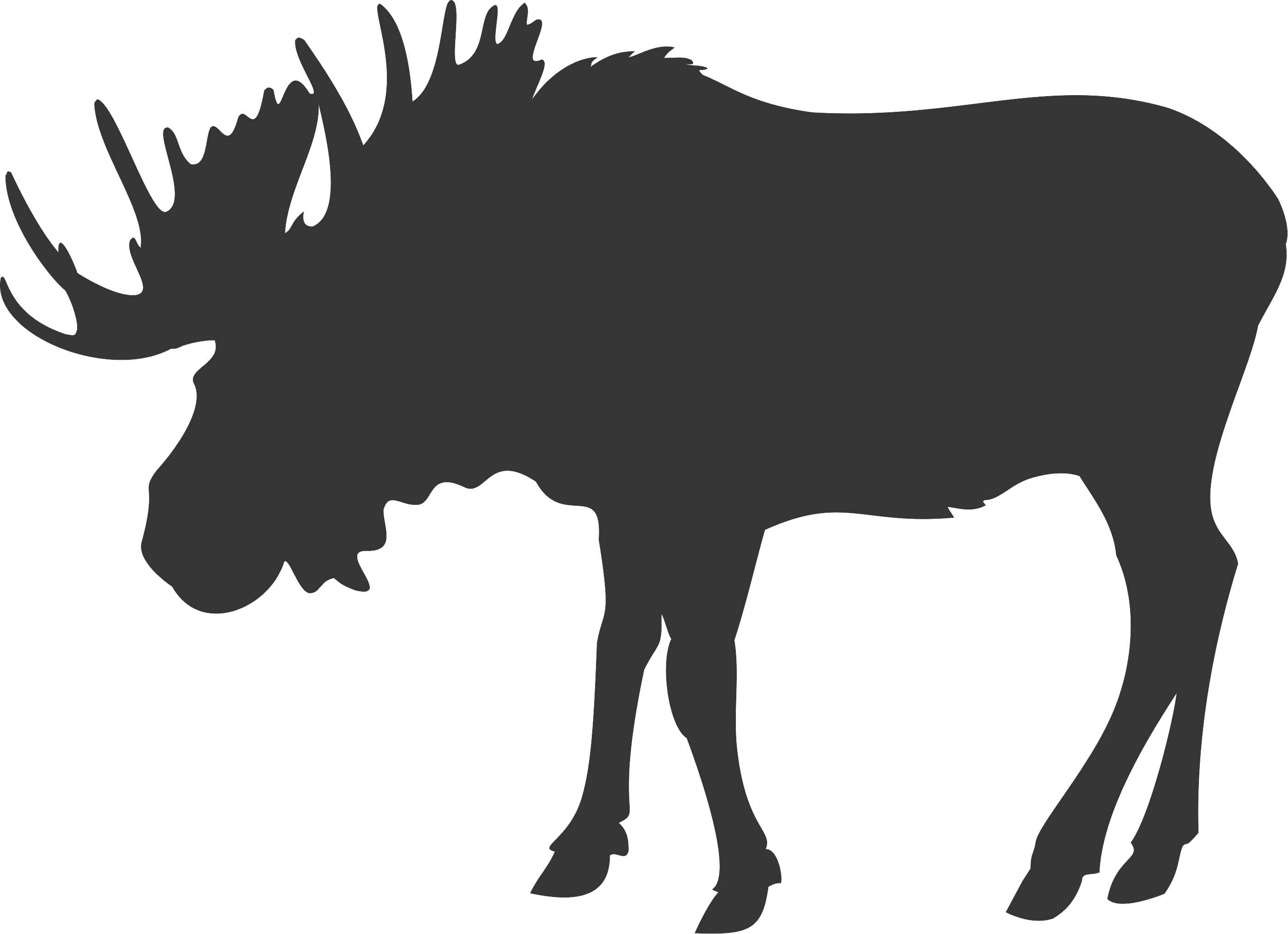 2790x2022 Free Clip Art Moose Clipart Image 12