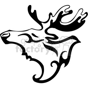 300x300 Royalty Free Wild Moose Clip Art 092 385440 Vector Clip Art Image