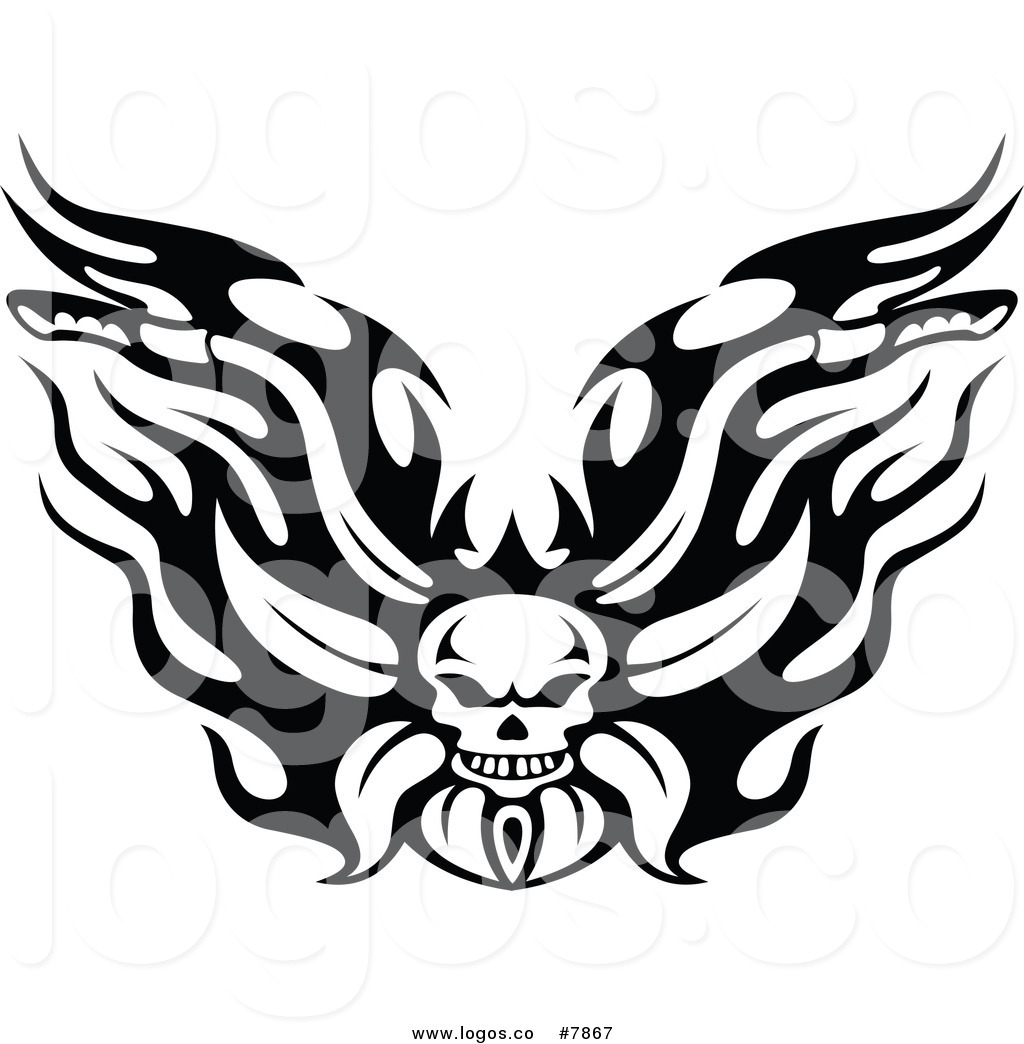 1024x1044 Royalty Free Clip Art Vector Black And White Flaming Skull
