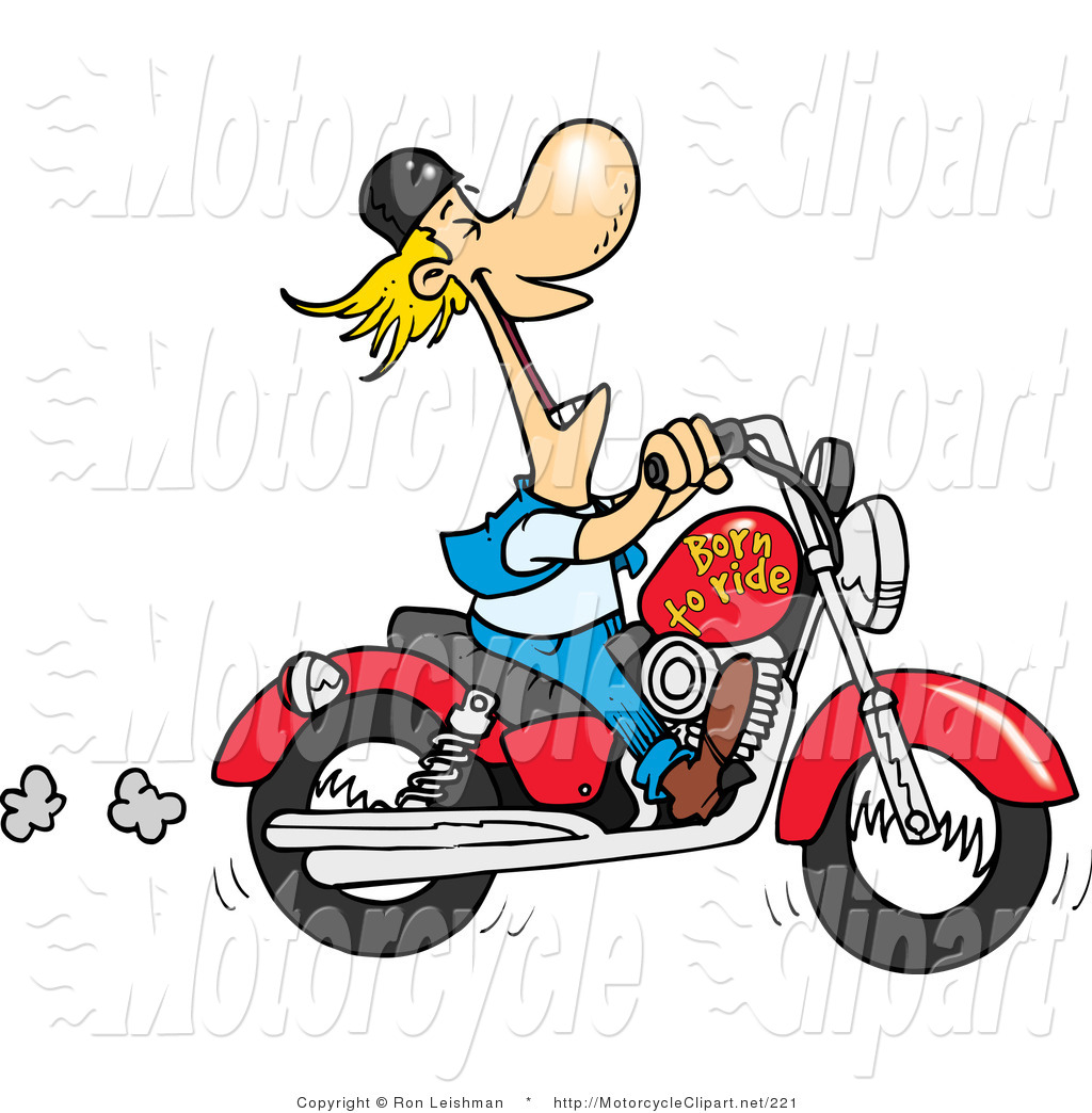 1024x1044 Transportation Clipart Of A Cartoon Biker By Toonaday
