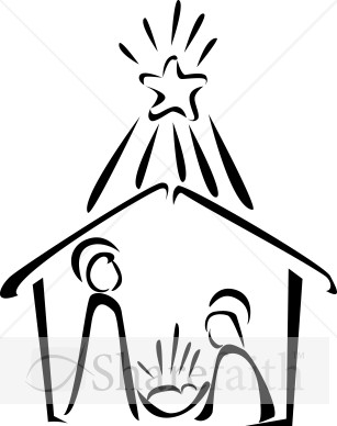 307x388 Christmas Nativity Scene Clipart