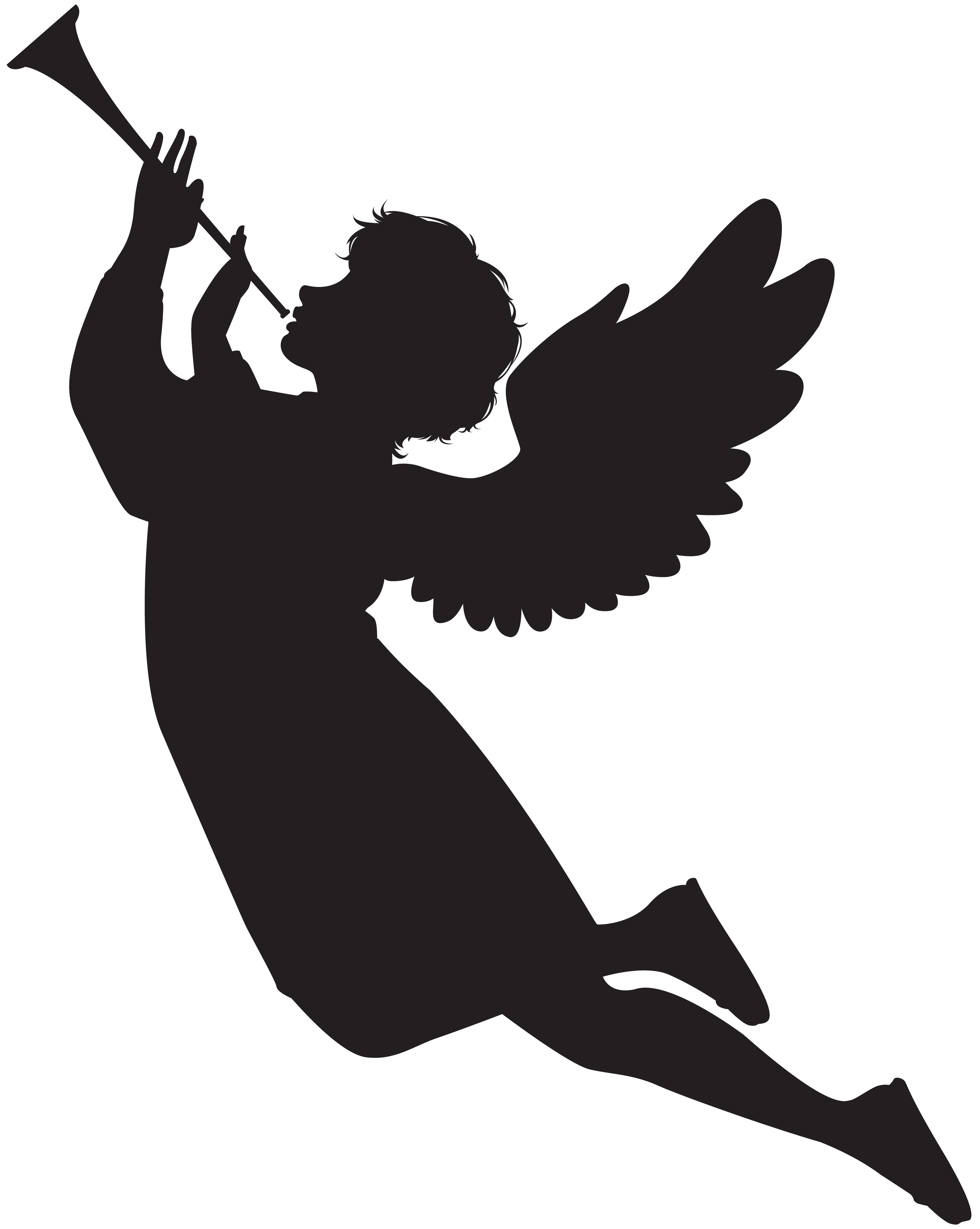 5581x7000 Silhouette Angel Clipart, Explore Pictures
