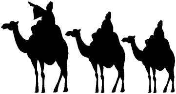 361x194 Nativity Silhouette Free Wise Men Silhouette Clipart 2