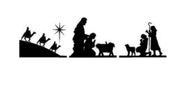 272x125 Nativity Clipart Black And White For Free 101 Clip Art On Black