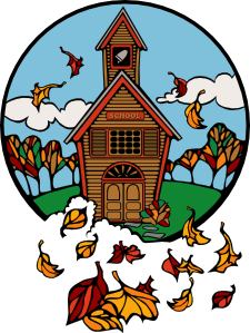 225x299 School In Fall Clip Art