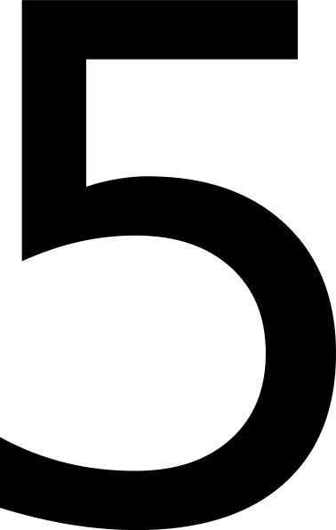 378x596 Number 5 Clip Art