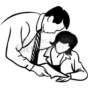 300x300 Royalty Free Office Business People Meeting 002 386039 Vector Clip