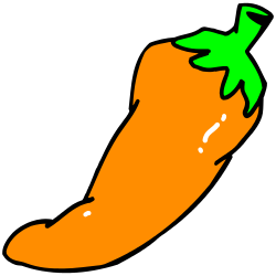 250x250 Orange Clipart Chilli
