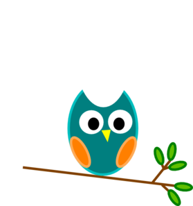 279x297 Blue And Orange Owl Clip Art