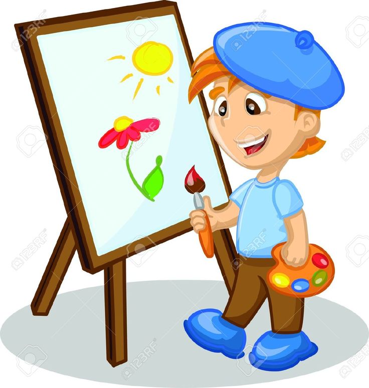 736x775 Painting Clipart Boy Painting