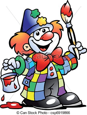 357x470 Clown Painting Clipart