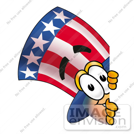 450x450 Clip Art Graphic Of A Patriotic Uncle Sam Character Peeking Around