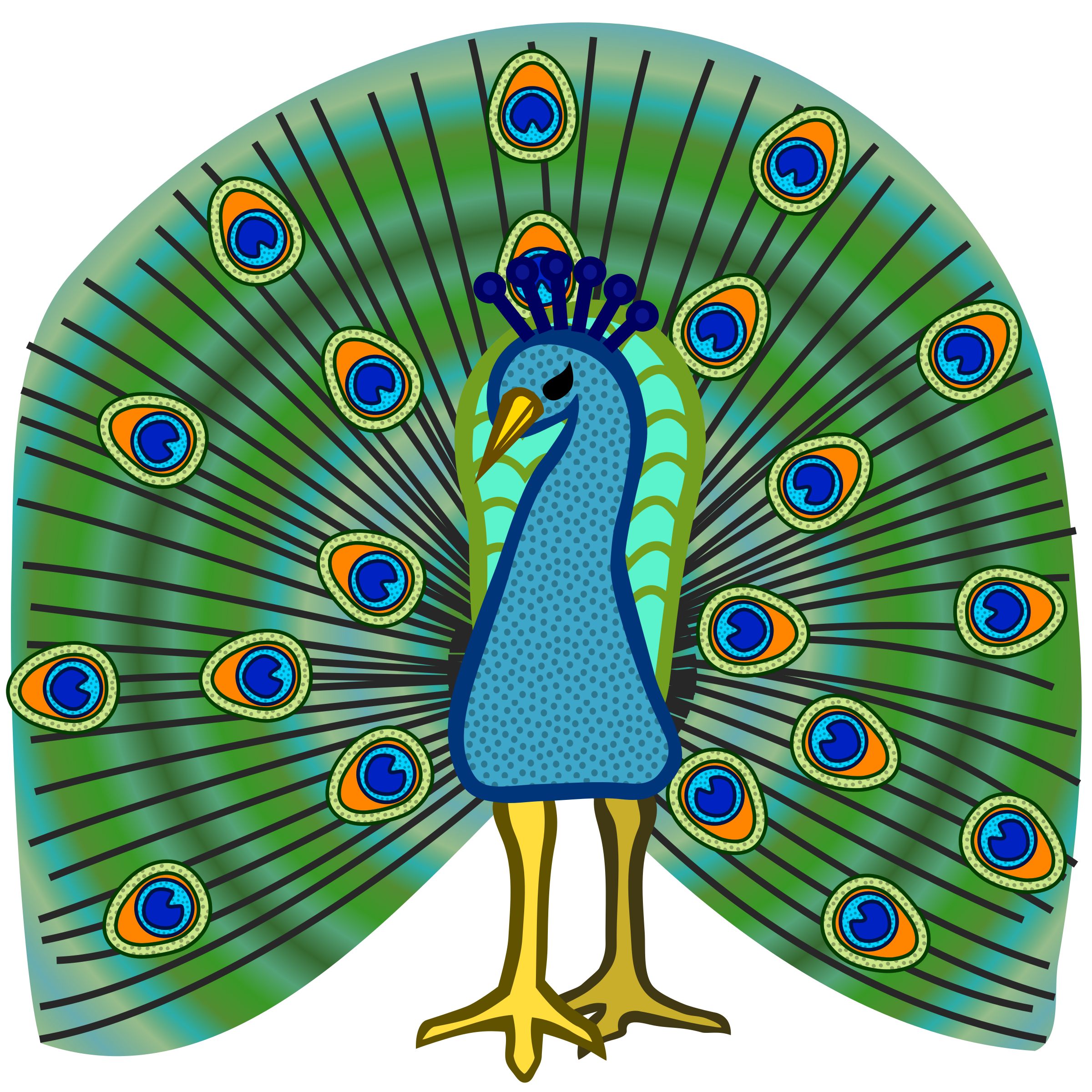 2400x2400 Clip Art Peacock Clipartfest 3