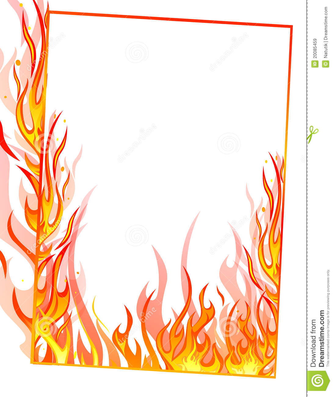1094x1300 Fire Clipart Frame