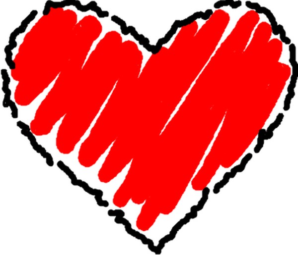 600x515 Free Clipart Of A Heart
