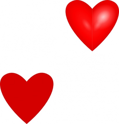 407x425 Free Clipart Of Hearts
