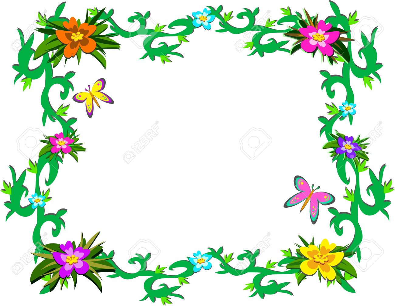 1300x1008 Tropical Clipart Frame