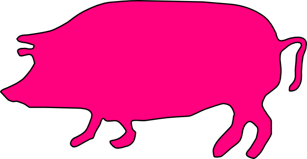 600x312 Pink Pig Clip Art