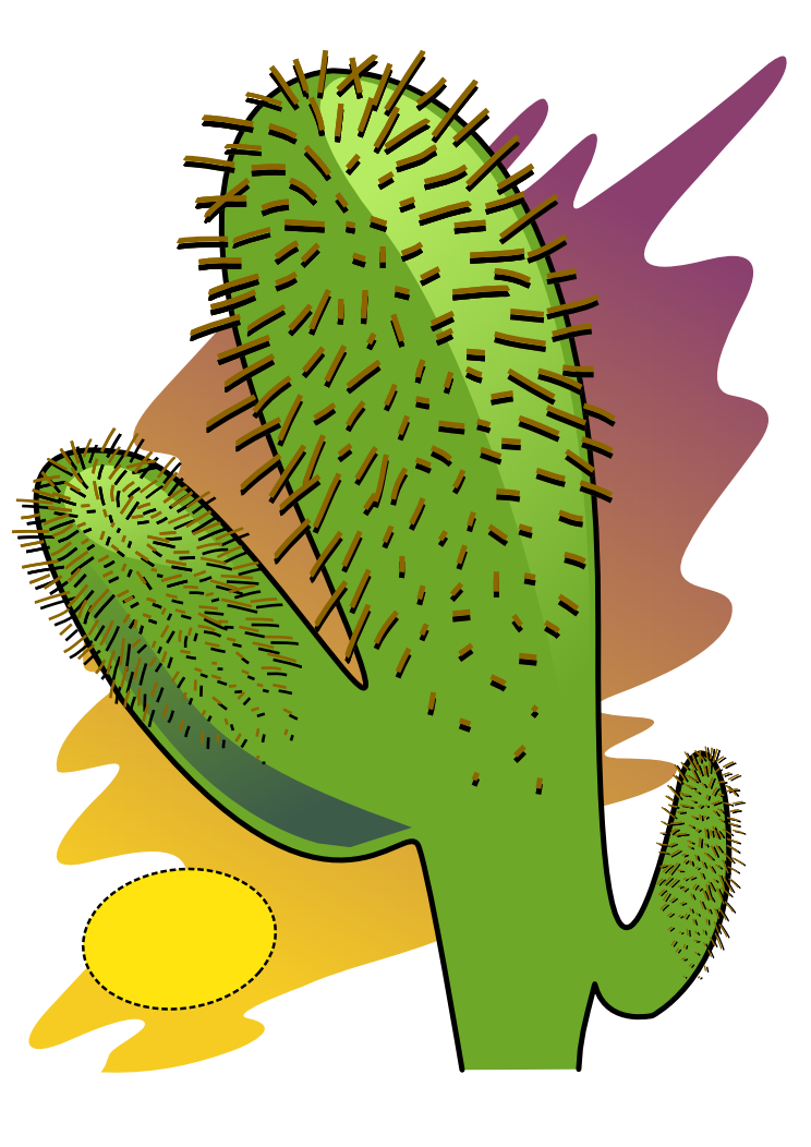 744x1052 Free Cactus Clipart