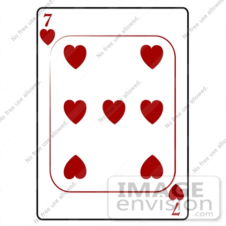 450x450 7 Of Hearts Playing Card Clipart