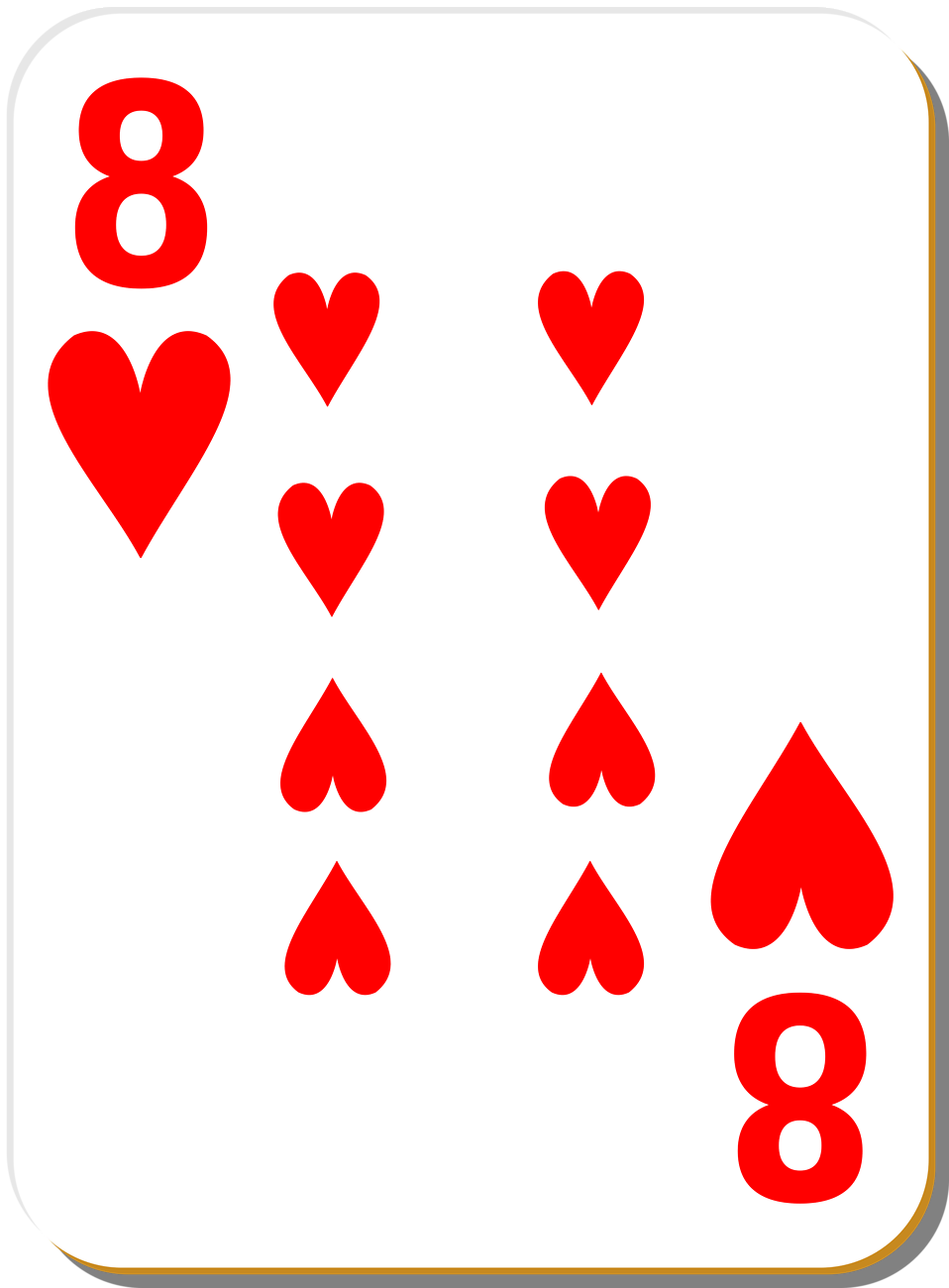 958x1300 Playing Card Free Stock Photo Illustration An Eight